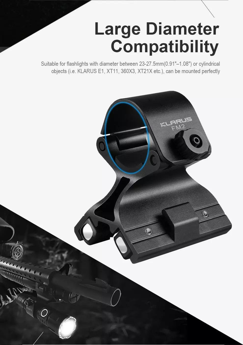 Klarus FM2 Magnetic 23-27.5mm Mount