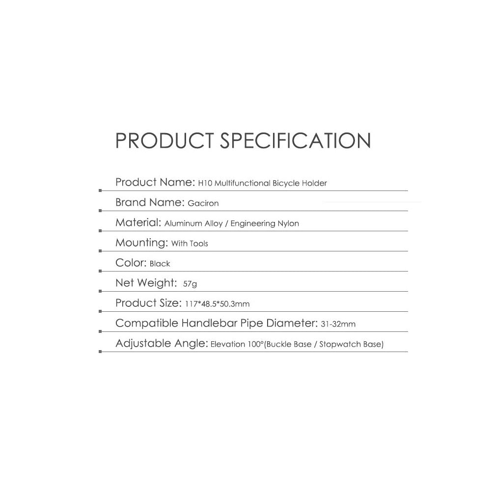 Gaciron H10 Multi Functional Bicycle Handlebar Mount