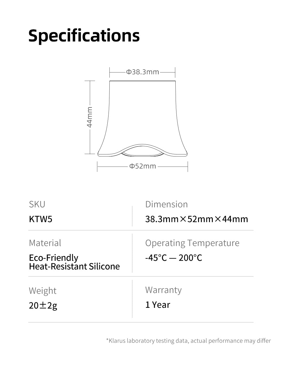 Klarus KTW5 White Lantern Dreamlike Diffuser