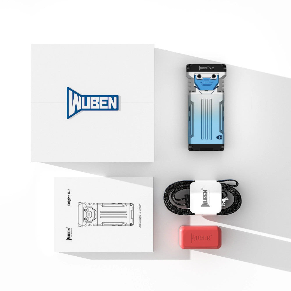 Wuben X2 1800 Lumen Rechargeable Pocket Torch (Grey Titanium) - 128 Metres