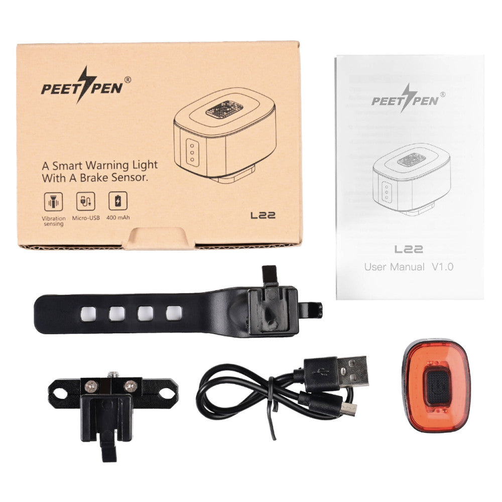 Wuben L22 Rechargeable Rear Bike Light with Smart Sensor