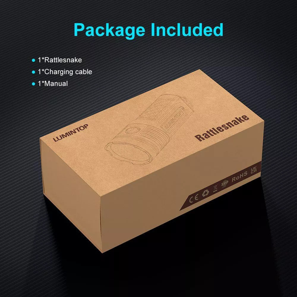 Lumintop Rattlesnake 16,000 Lumen Rechargeable Flashlight - 800 Metres