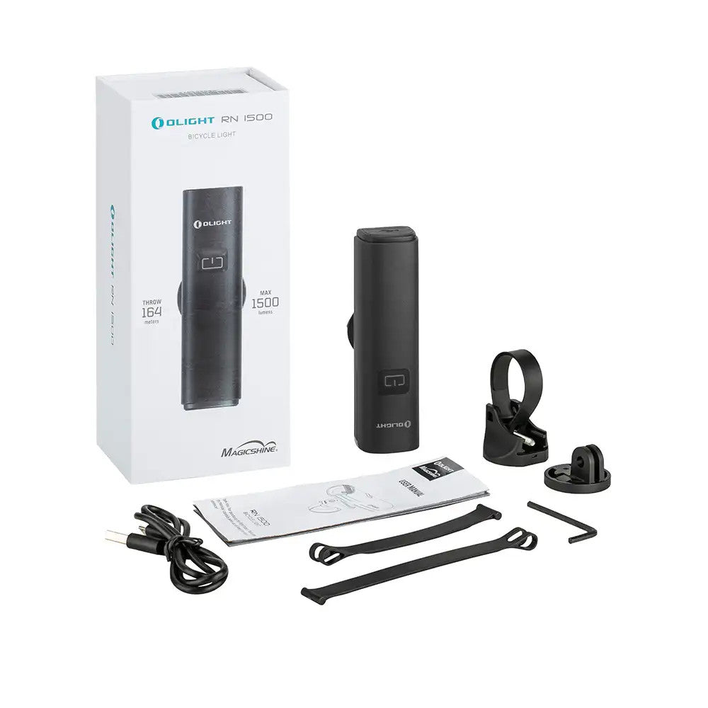 Olight RN1500 1500 Lumen Rechargeable GoPro Compatible Bike/Helmet Light