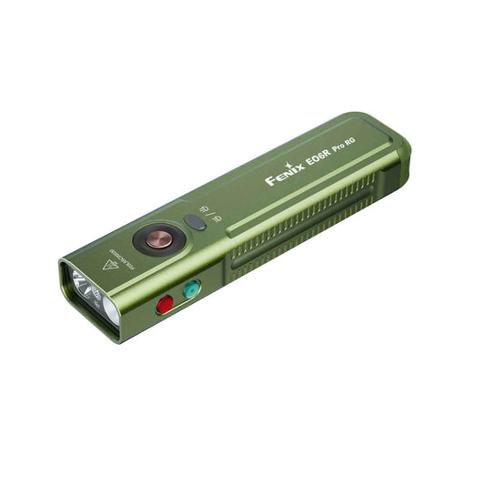 Fenix E06R Pro RG EDC torch in olive drab