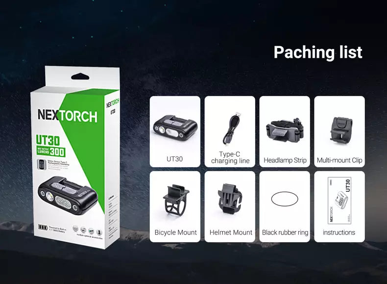 NEXTORCH UT30 Smart Sensing Multi-Functional Red/White Light Kit