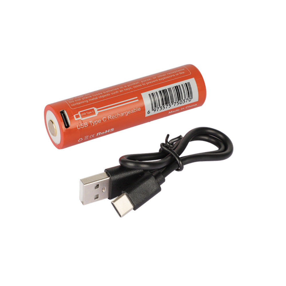 OrcaTorch 21700 USB-C Rechargeable Battery - 5000mAh