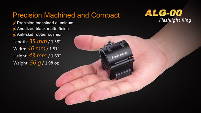 Fenix ALG-00 Picatinny Rail Mount (22.5-26mm Adjustable Diameter)