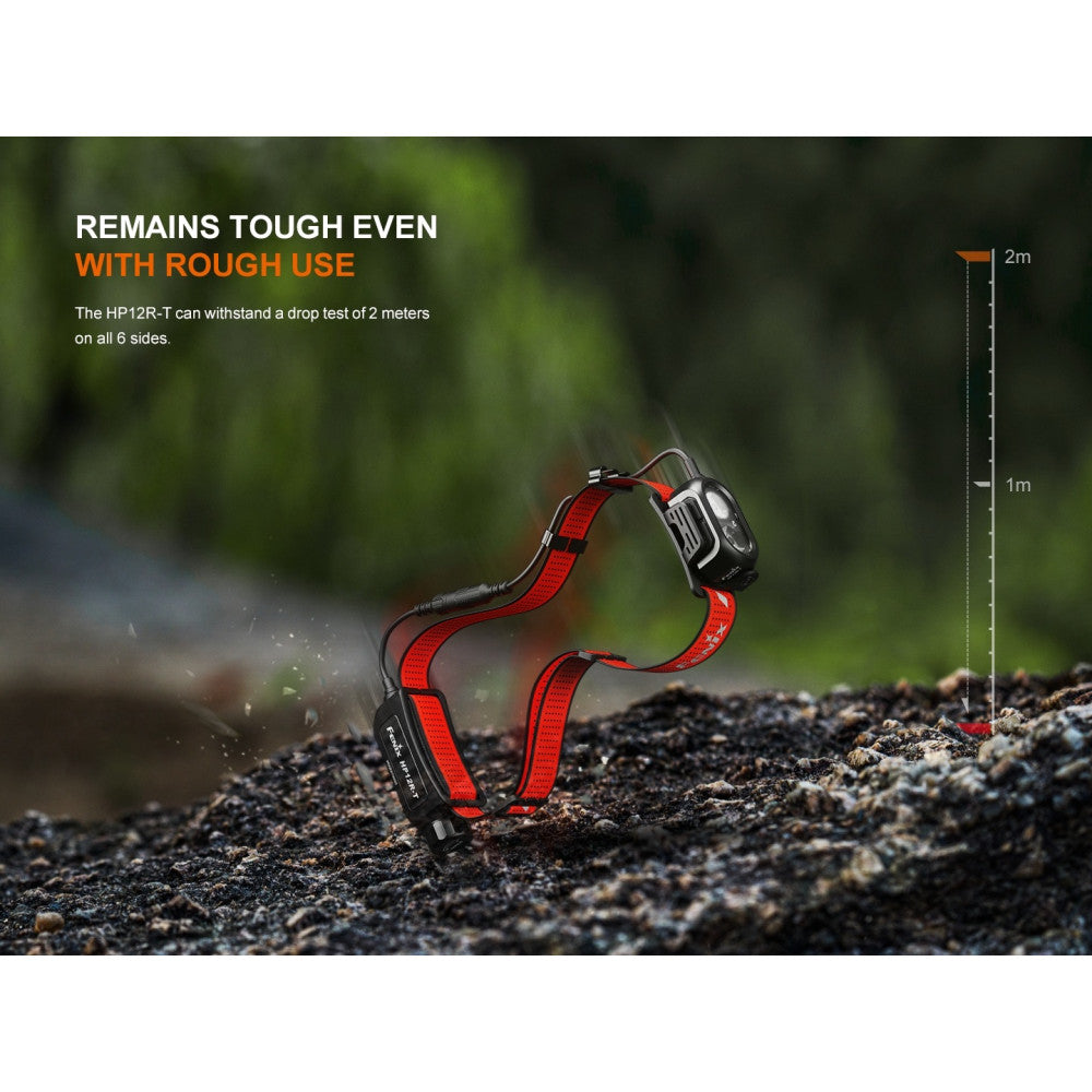 Fenix HP12R-T Beam Distance Separation-Style Headlamp Red - 1300 Lumens, 200 Metres