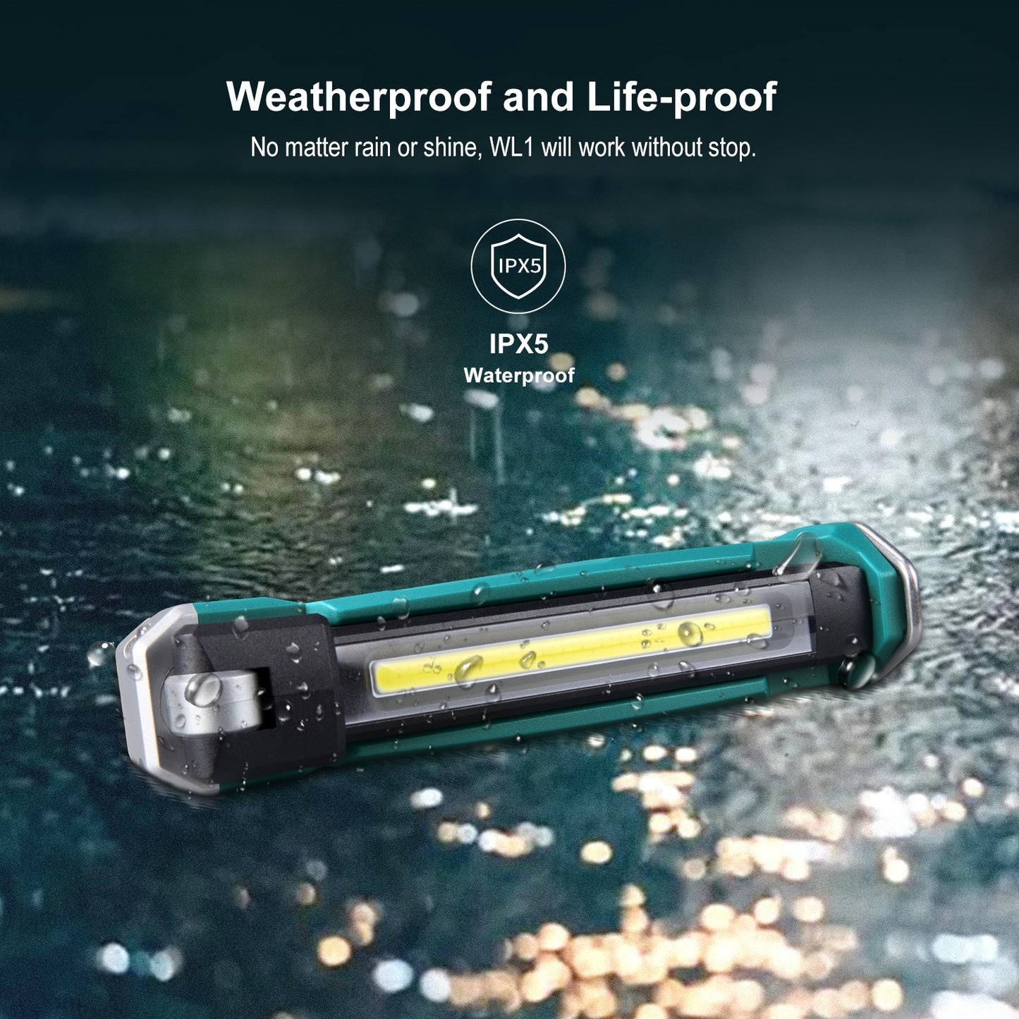 Klarus WL1 550 Lumen Waterproof Rechargeable Work and Camping Light