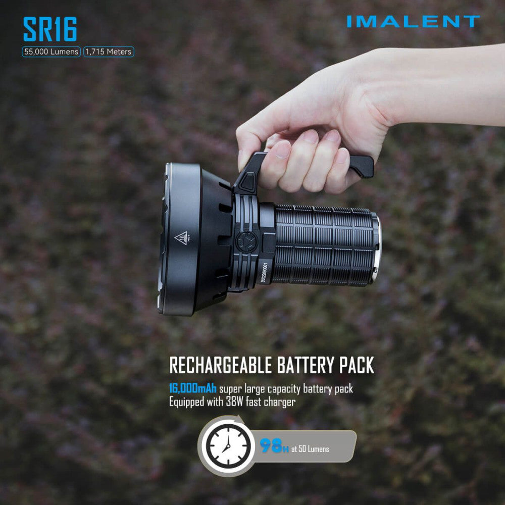 Imalent SR16 55,000 Lumen Rechargeable Searchlight - 1715m