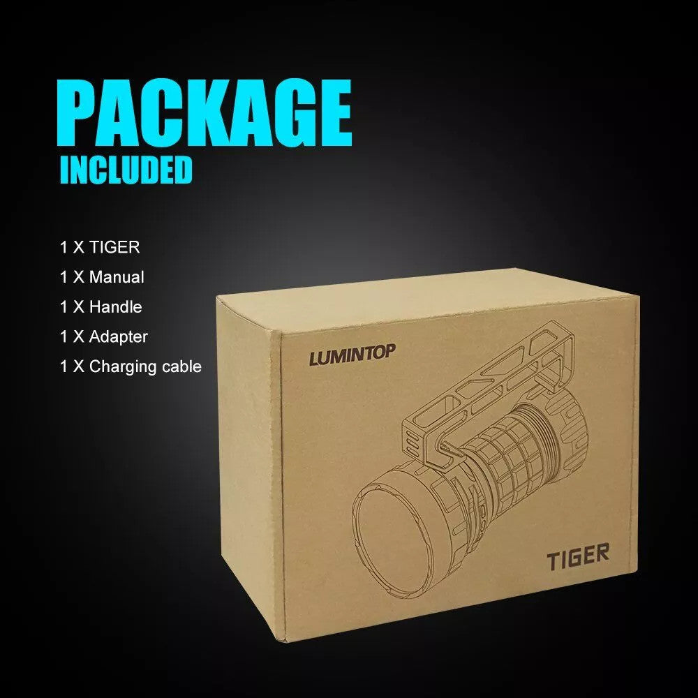Lumintop Tiger 58,000 Lumen Rechargeable Flashlight - 1.3km