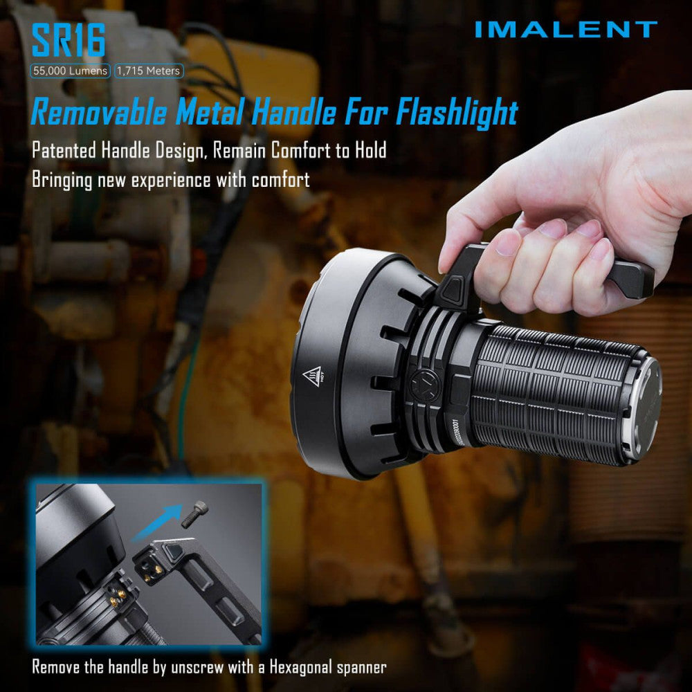 Imalent SR16 55,000 Lumen Rechargeable Searchlight - 1715m