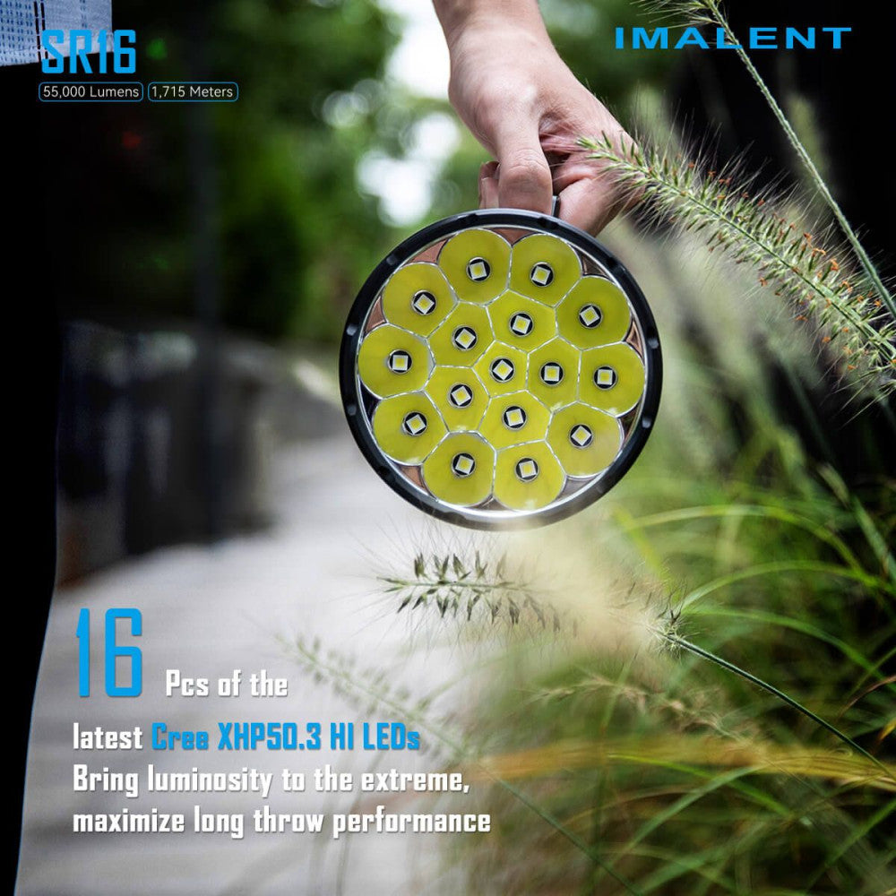 Imalent SR16 55,000 Lumen Rechargeable Searchlight - 1715m