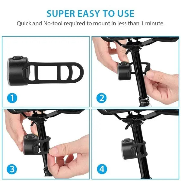 Hi-Max COB LED Rechargeable Rear Bike Light