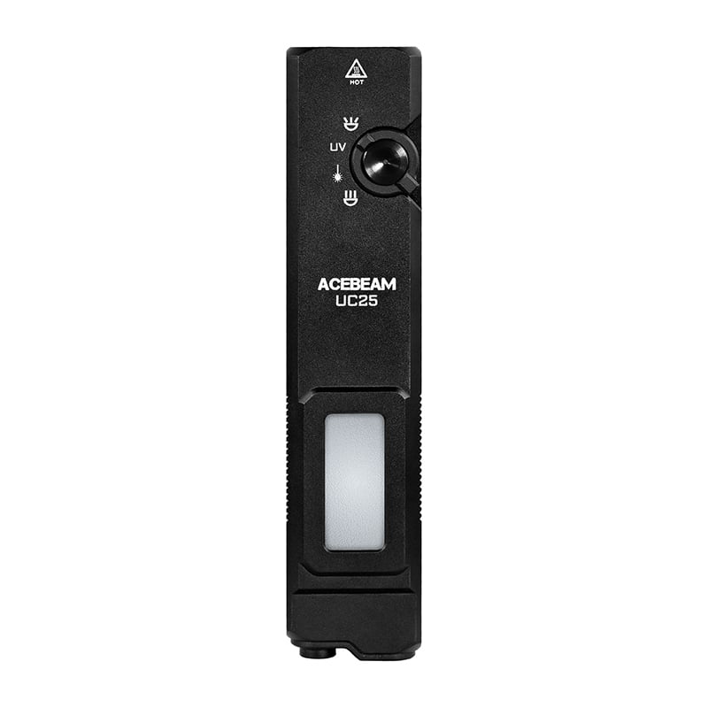 AceBeam UC25 Multi-Light Flat Tactical EDC Flashlight Black - 3100 Lumens, 174 Metres