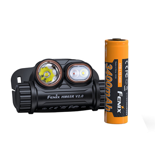 Fenix HM65R V2.0 Rechargeable LED Headlamp with Spot, Flood and Red Light
