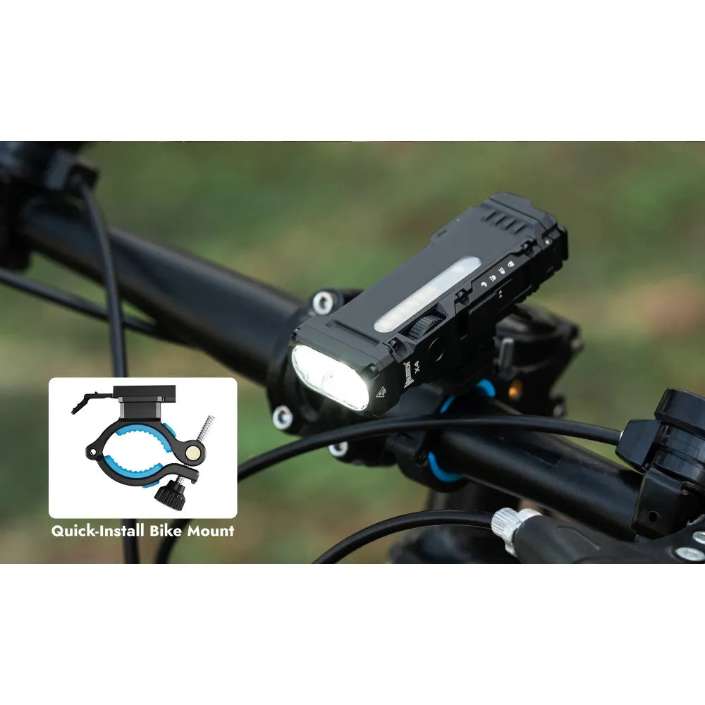 Wuben X4 1500 Lumen Compact EDC Flashlight - 205 Metres (Black)