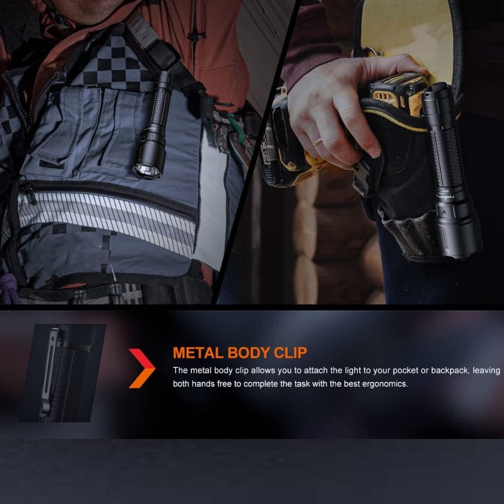 Fenix WF26R Rechargeable Flashlight with Charging Dock – 3000 Lumens USB-C Duty Torch