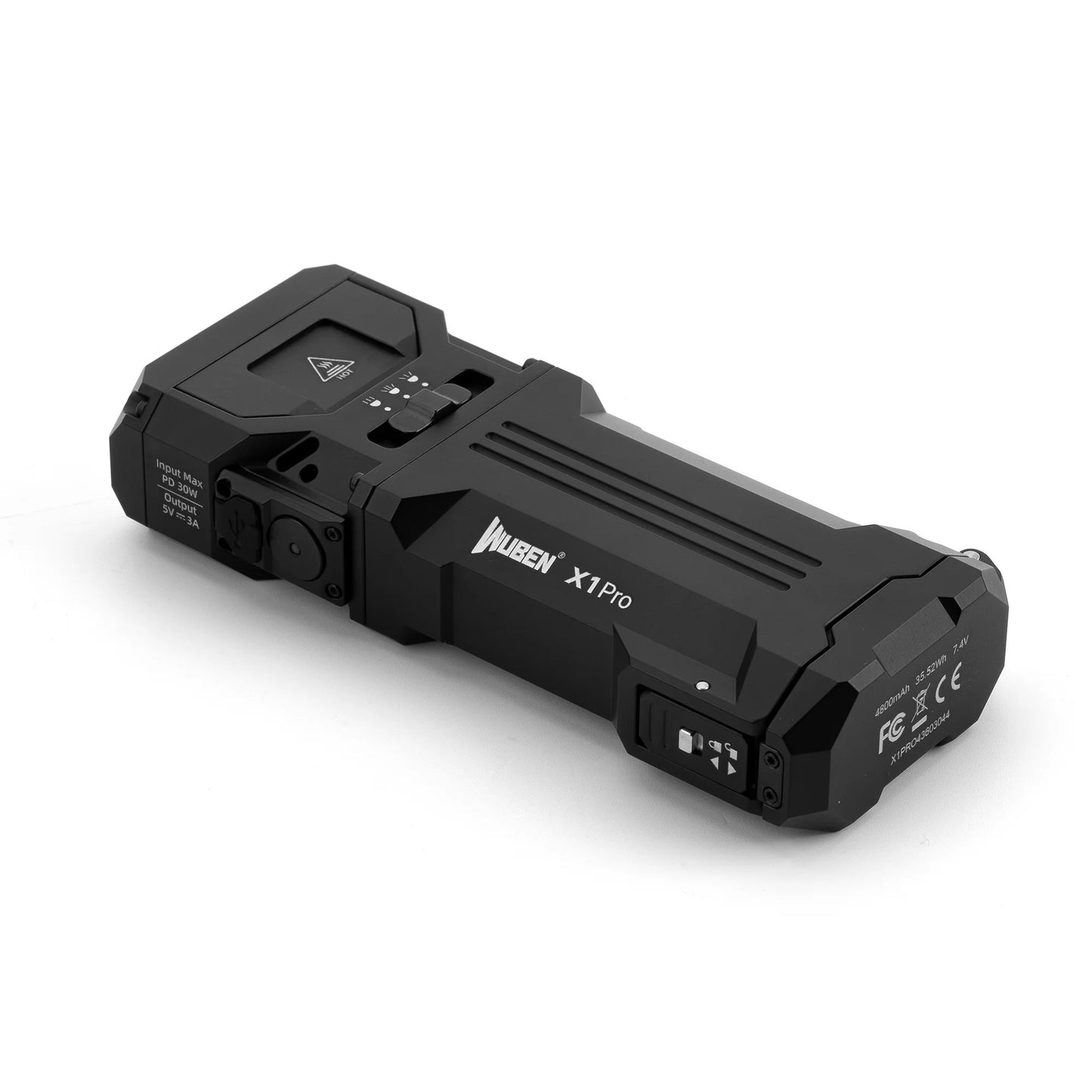Wuben X1 Pro 12300 Lumens Rechargeable EDC Power Bank Flashlight (Black)