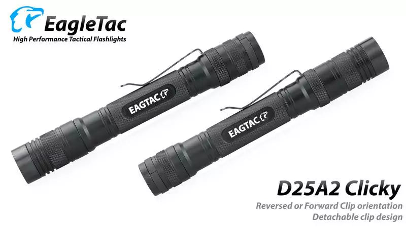 EagleTac D25A2 520 Lumen Clicky 2AA Pocket Torch - 130 Metres