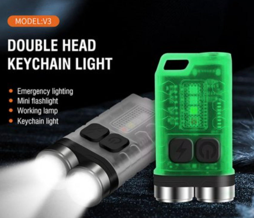 SPERAS V3 900 Lumen Rechargeable Multifunctional Keychain Flashlight - 100 Metres