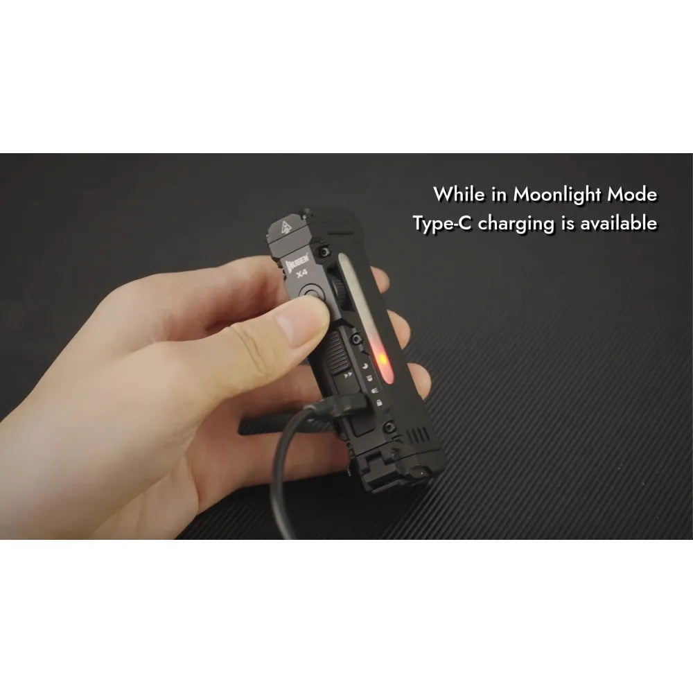 Wuben X4 1500 Lumen Compact EDC Flashlight - 205 Metres (Black)