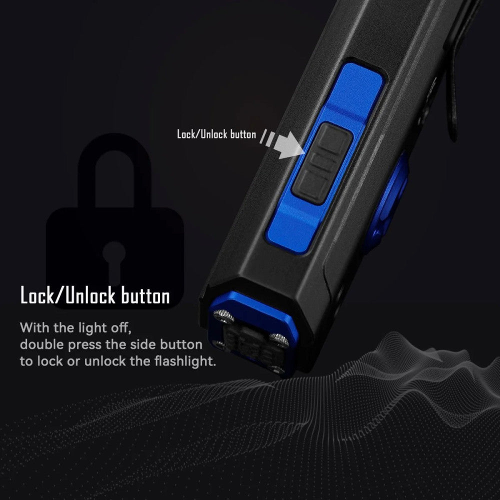 Imalent GR35 PE 2800 Lumen Rechargeable Flat Flashlight with Green Laser/UV/Police Lights - 426 Metres