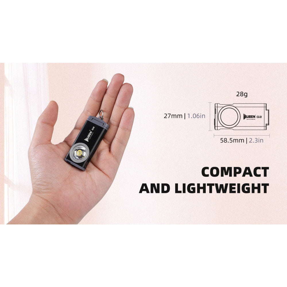 Wuben G2 500 Lumen Rechargeable Keychain Light