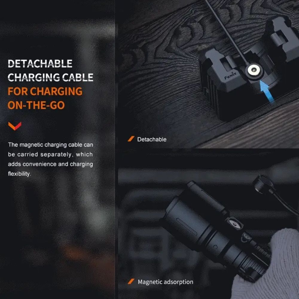 Fenix WF26R Rechargeable Flashlight with Charging Dock – 3000 Lumens USB-C Duty Torch
