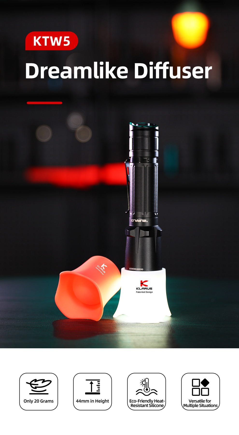 Klarus KTW5 Red Lantern Dreamlike Diffuser