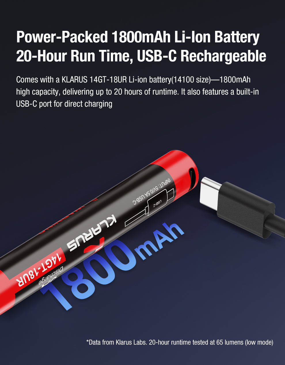 Klarus P2 EDC 2AA Flashlight - 1000 Lumens, 270 Metres