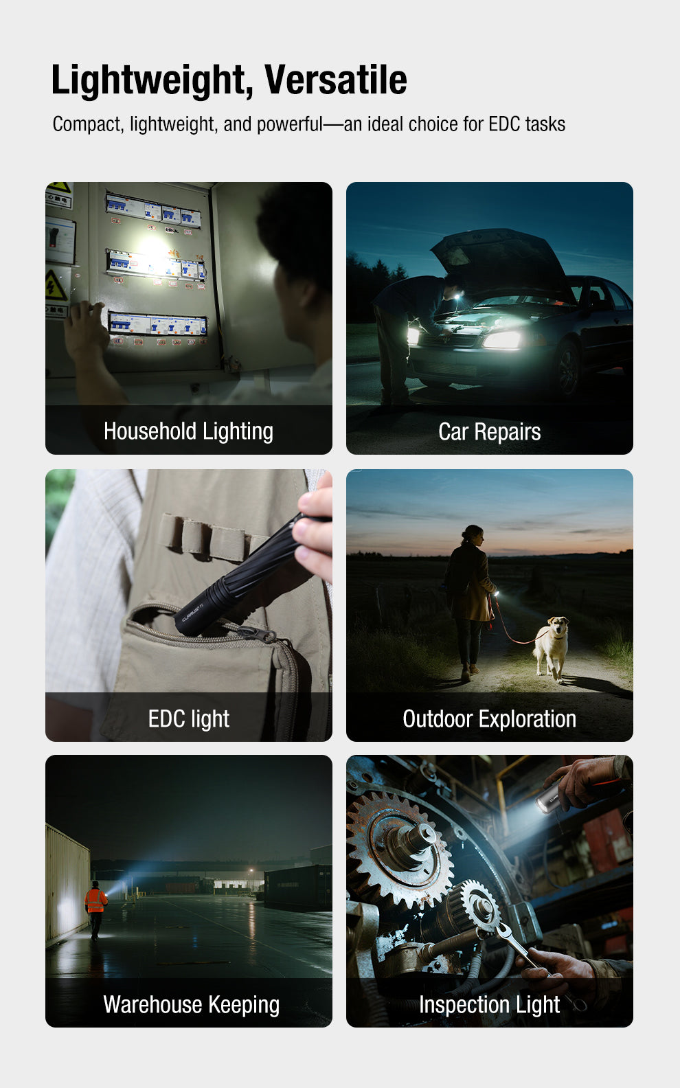 Klarus P2 EDC 2AA Flashlight - 1000 Lumens, 270 Metres
