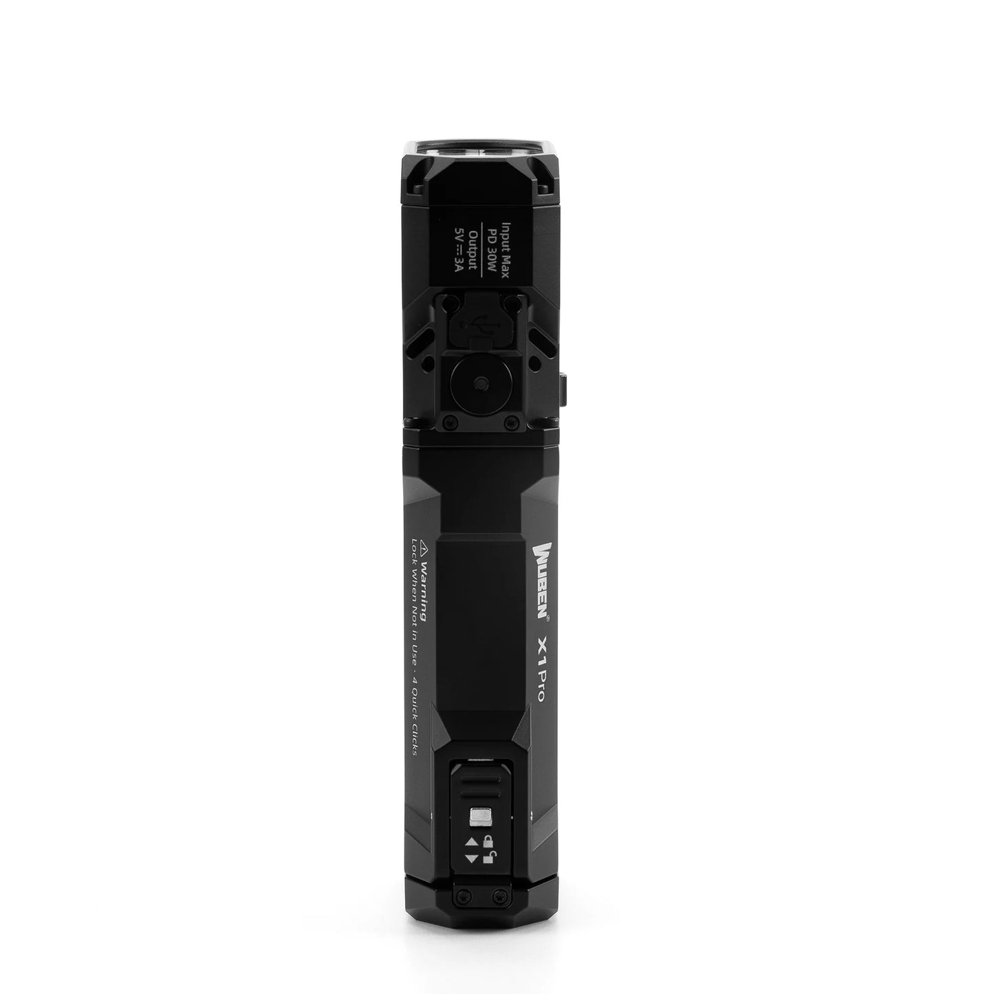 Wuben X1 Pro 12300 Lumens Rechargeable EDC Power Bank Flashlight (Black)