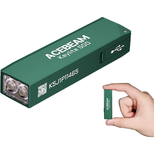 AceBeam Keylite 500 500 Lumen USB-C Keychain Light Teal - 70 Metres