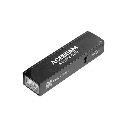 AceBeam Keylite 500 500 Lumen USB-C Keychain Light Black - 70 Metres