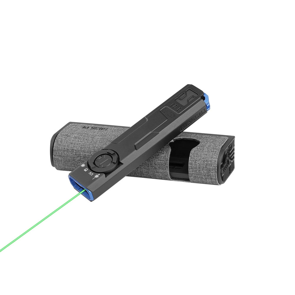 Imalent GR35 PE 2800 Lumen Rechargeable Flat Flashlight with Green Laser/UV/Police Lights - 426 Metres