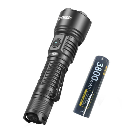 SPERAS EST PLUS 1600 Lumen Rechargeable Long Range Flashlight - 726 Metres