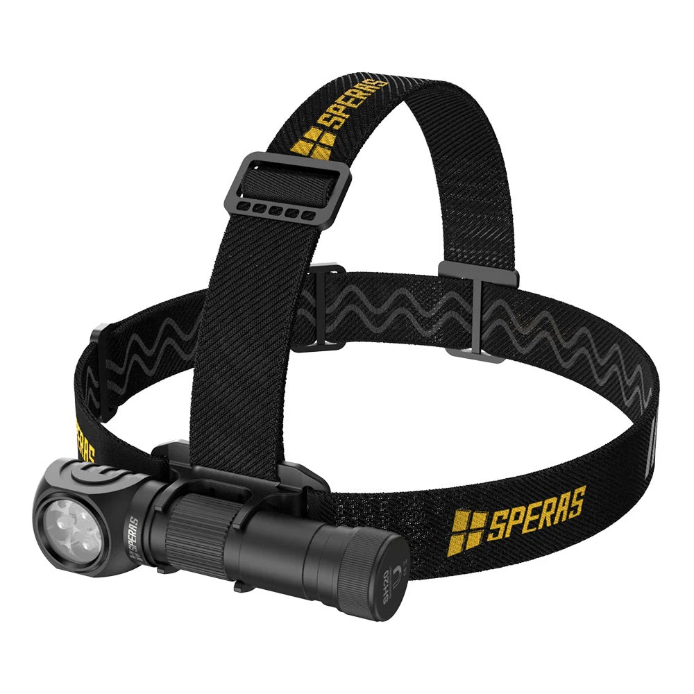 SPERAS SH20 Red and White Light Headlamp - 3000 Lumens, 173 Metres