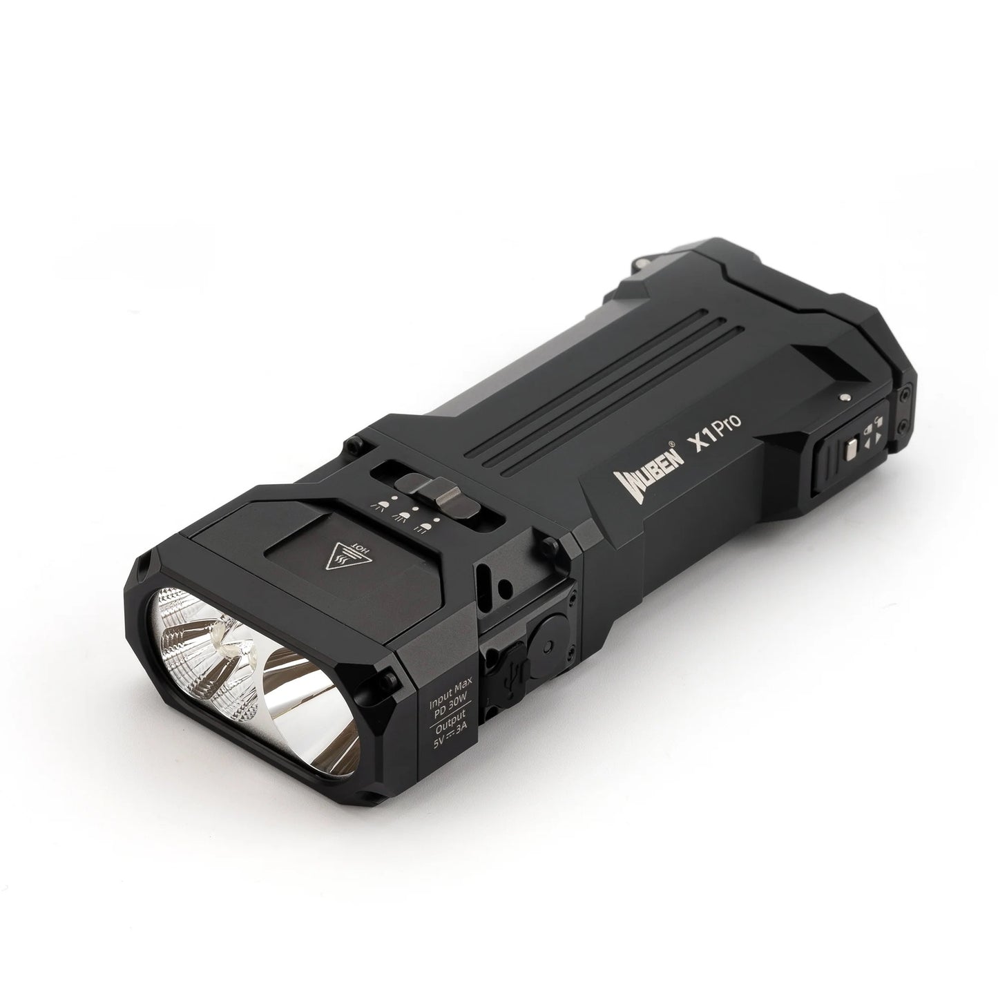 Wuben X1 Pro 12300 Lumens Rechargeable EDC Power Bank Flashlight (Black)