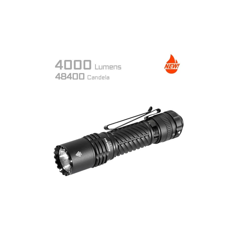 AceBeam T37 4000 Lumen Tactical and Duty Flashlight - 440 Metres