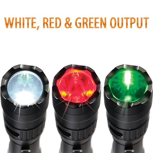 Pelican 7600 900 Lumen Rechargeable LED Tactical Torch - White/Red/Green LED