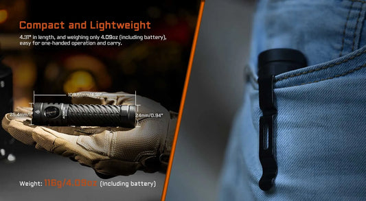 AceBeam EC20 2900 Lumen RGBW Pocket Flashlight with Magnetic Base - 381 Metres (Desert Nichia)