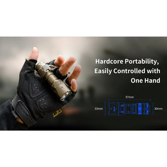 Wuben T4 850 Lumen Rechargeable Compact Tactical Flashlight - 401 Metres