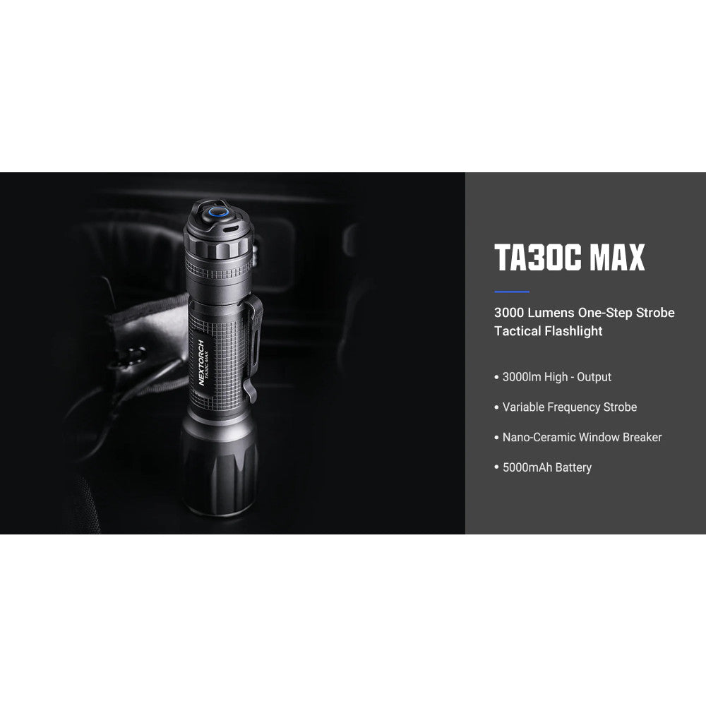 NEXTORCH TA30C Max 3000 Lumen High Performance Tactical Flashlight
