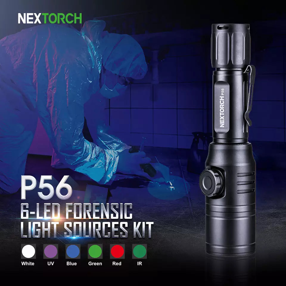NEXTORCH P56 Forensic Flashlight UV/IR/Red/Green/Blue