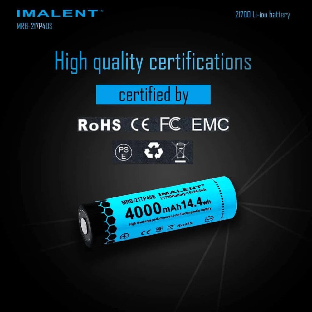 Imalent MRB-217P40S 21700 Rechargeable Li-ion Battery – 4000mAh