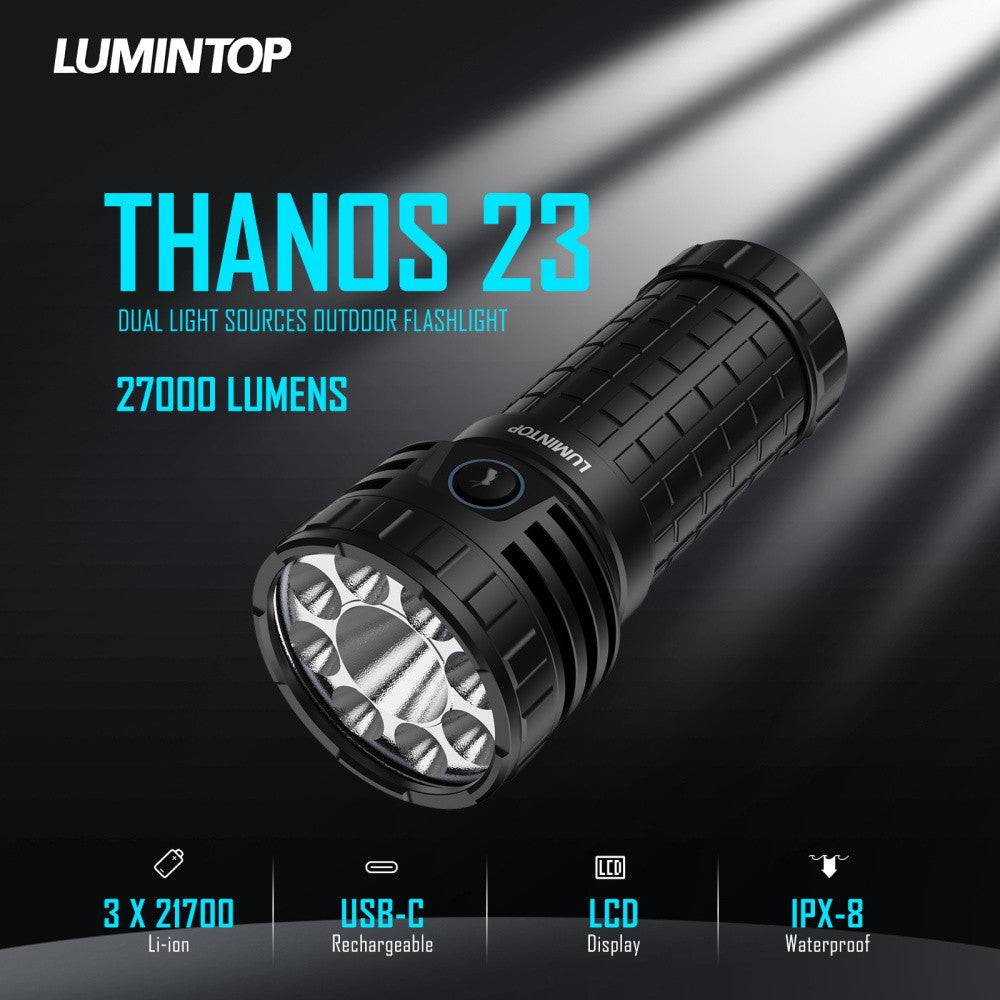 Lumintop Thanos 23 27,000 Lumen Search Light - 700 Metres