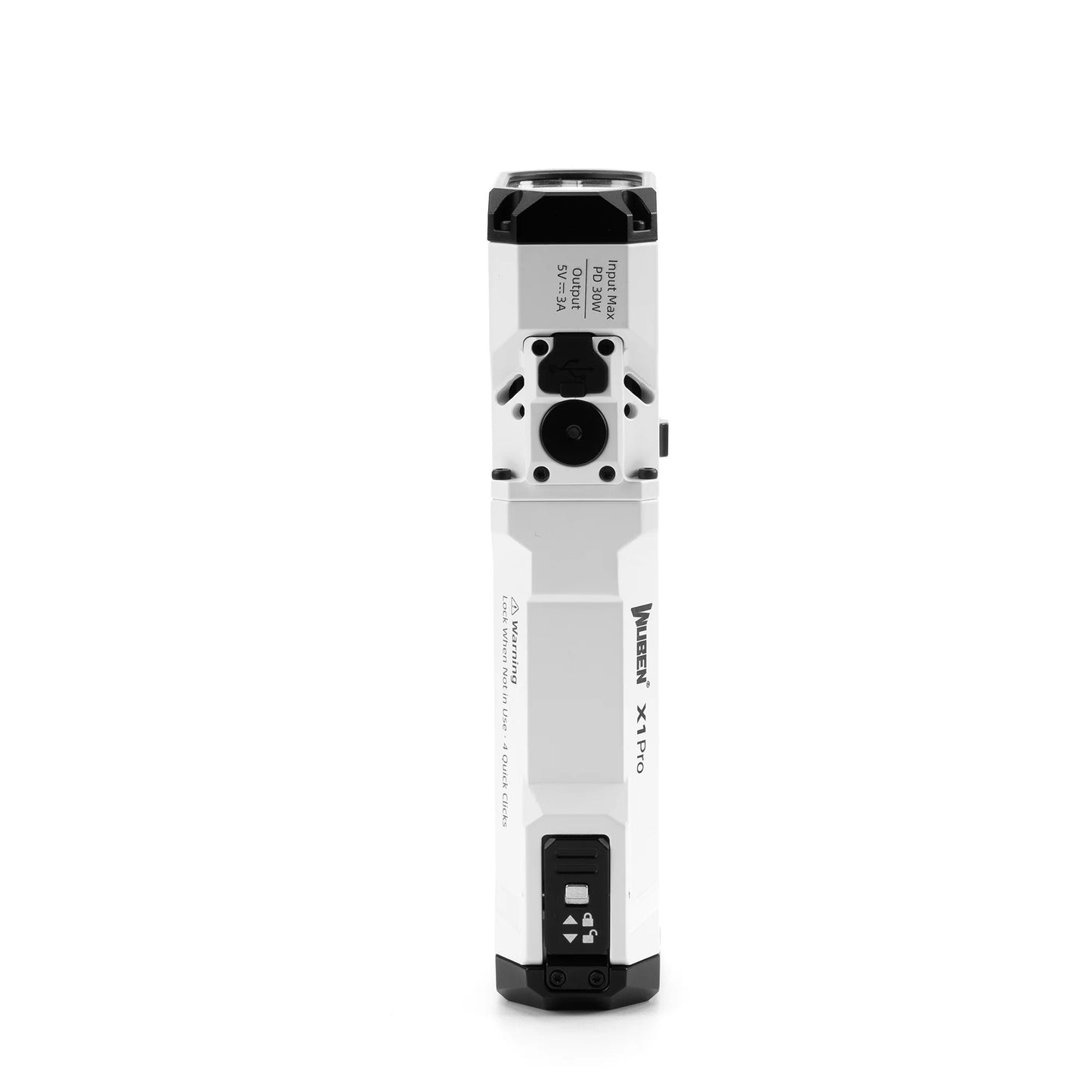 Wuben X1 Pro 12,300 Lumens Rechargeable Power Bank EDC Flashlight (White)