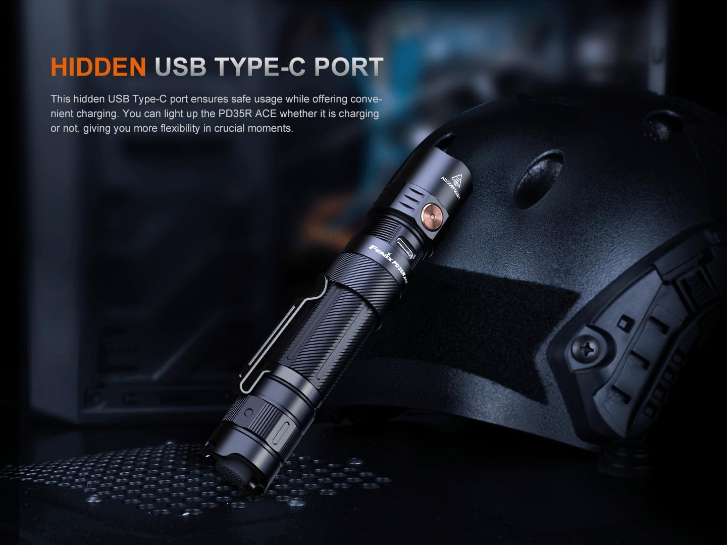 Fenix PD35R ACE LED Flashlight, USB-C Rechargeable - 2000 Lumens, 380 Metres