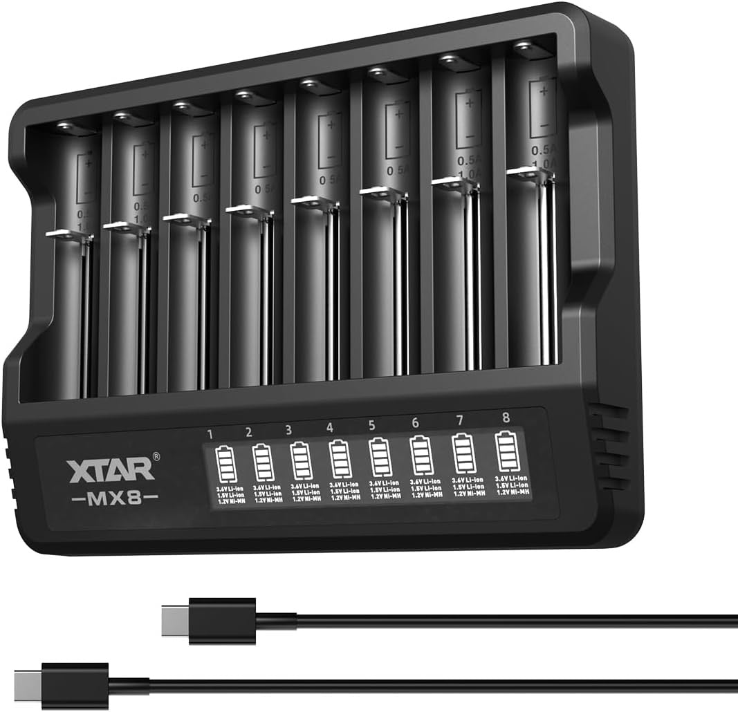XTAR MX8 Smart Battery Charger with 8-Slots